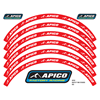RIM STICKER KIT 21" FRONT & 18" REAR RED/WHITE